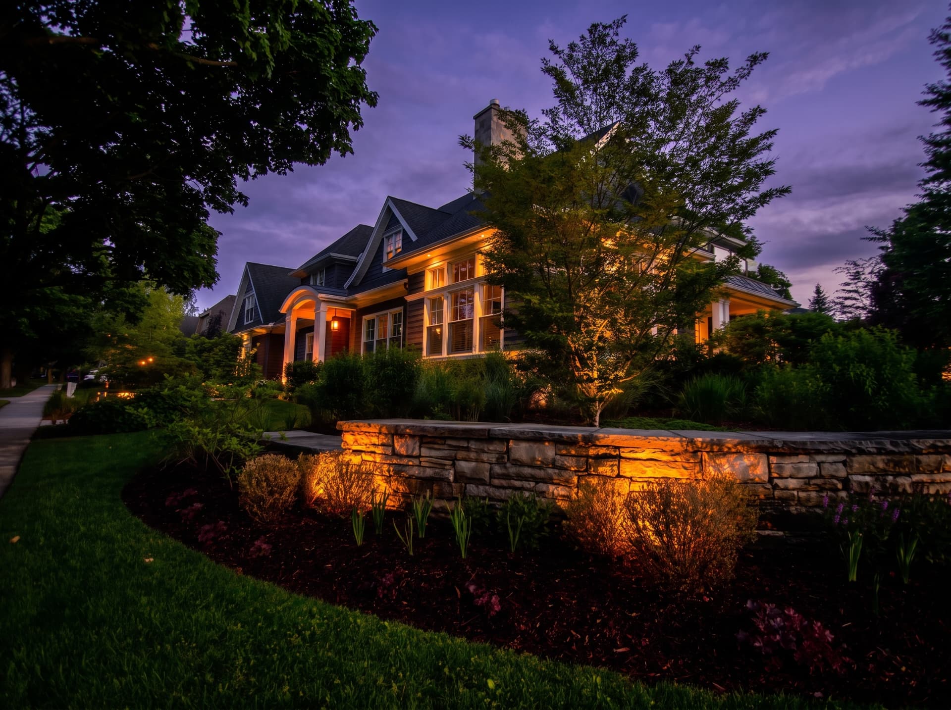 Huntley Crescent Project - Garden Wall & Stone Accent